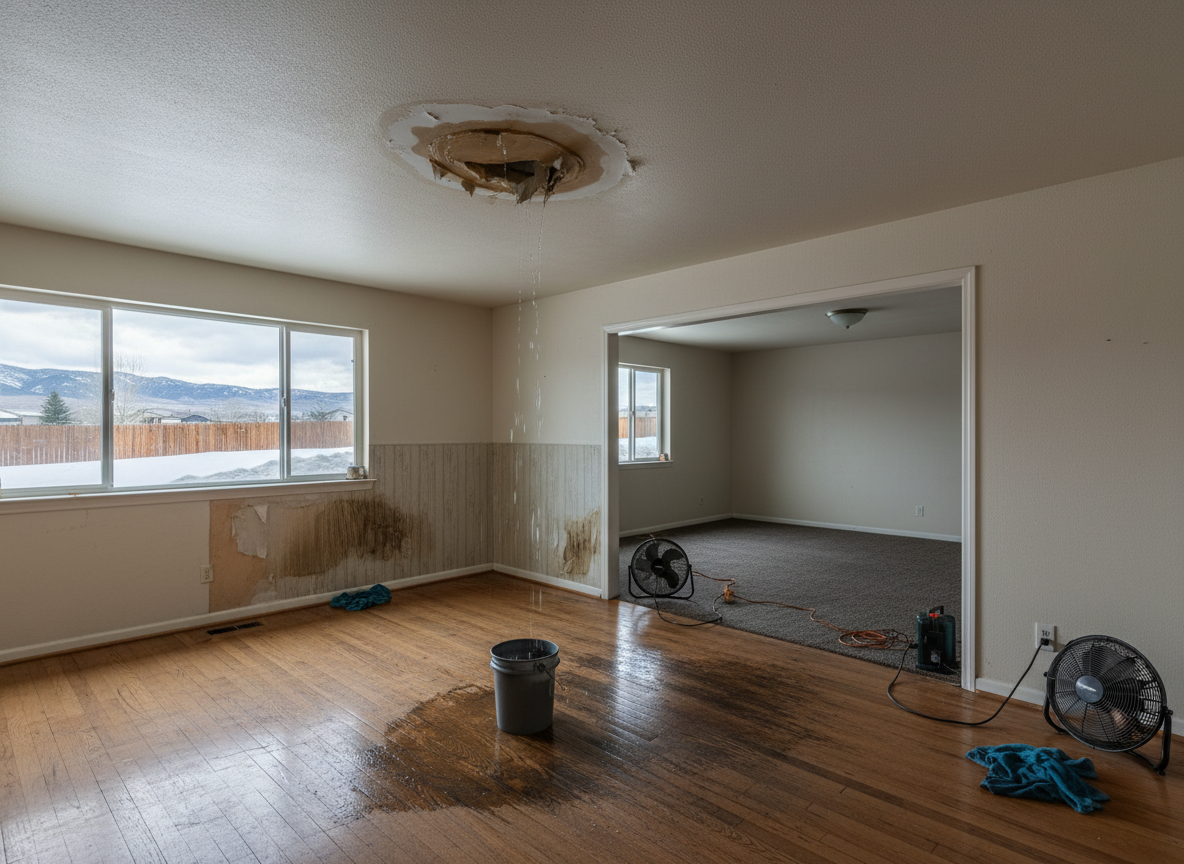 Signs Of Water Damage After Spring Snowmelt In Midvale