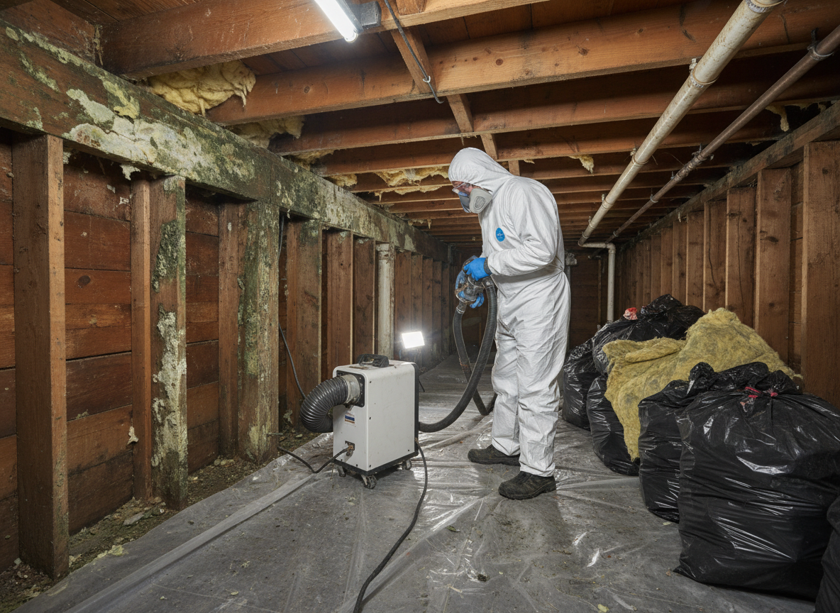 Crawl Space Mold Removal in Midvale, UT